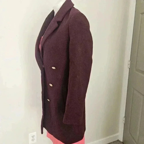 BooHoo Petite Kara Double Breasted Military Duster Size 6 - Picture 7 of 15